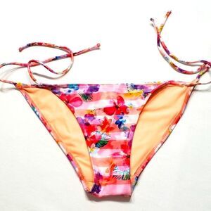 Op Tie Sides Floral Bikini Bottom Size Medium